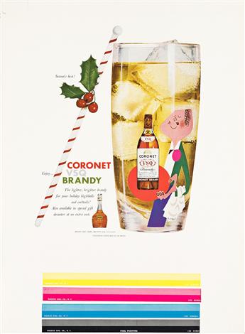 PAUL RAND (1914-1996).  [ADVERTISING PROOFS]. Group of 10 sheets. Circa 1940s. Each approximately 19½x14 inches, 49½x35 cm.